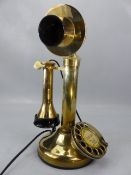 A GEC candlestick telephone Marked GEC Made In England to the stem