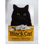 A Black Cat enamel sign, 10 for 6d, Pure Matured Virginia Cigarettes, Carreras Ltd (Est 1788),