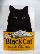 A Black Cat enamel sign, 10 for 6d, Pure Matured Virginia Cigarettes, Carreras Ltd (Est 1788),