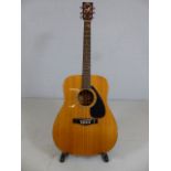 Yamaha FG-411S steel-strung acoustic guitar with case and stand