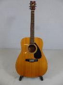 Yamaha FG-411S steel-strung acoustic guitar with case and stand