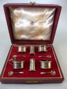 Asprey & Co Ltd New Bond Street London cased cruet set each piece hallmarked