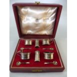 Asprey & Co Ltd New Bond Street London cased cruet set each piece hallmarked