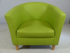 Lime green modern bucket chair