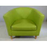 Lime green modern bucket chair