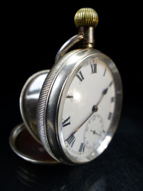 Silver cased pocket watch with movement by LIMIT, Birmingham hallmarks reg number 110242