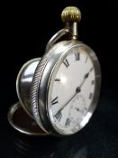 Silver cased pocket watch with movement by LIMIT, Birmingham hallmarks reg number 110242