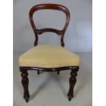 Single balloon-backed Victorian upholstered chair