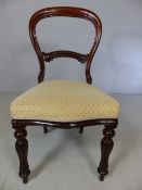 Single balloon-backed Victorian upholstered chair