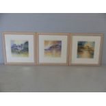 Three limited edition prints by local artist PETER WOOD: Harpford Village near Newton Poppleford