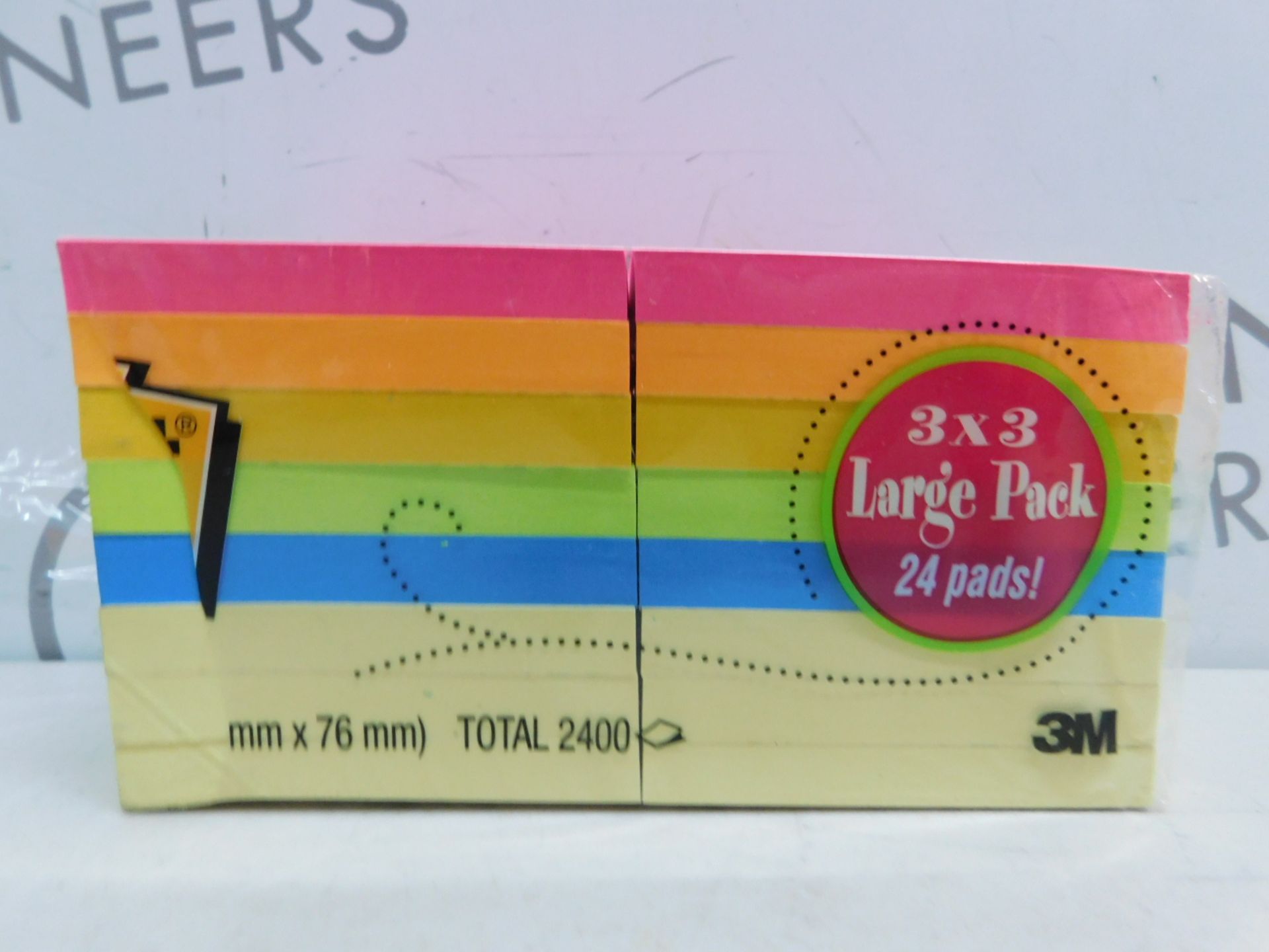 1 PACK OF POST-IT MULTI-COLOURED STICKY NOTES RRP £12.99