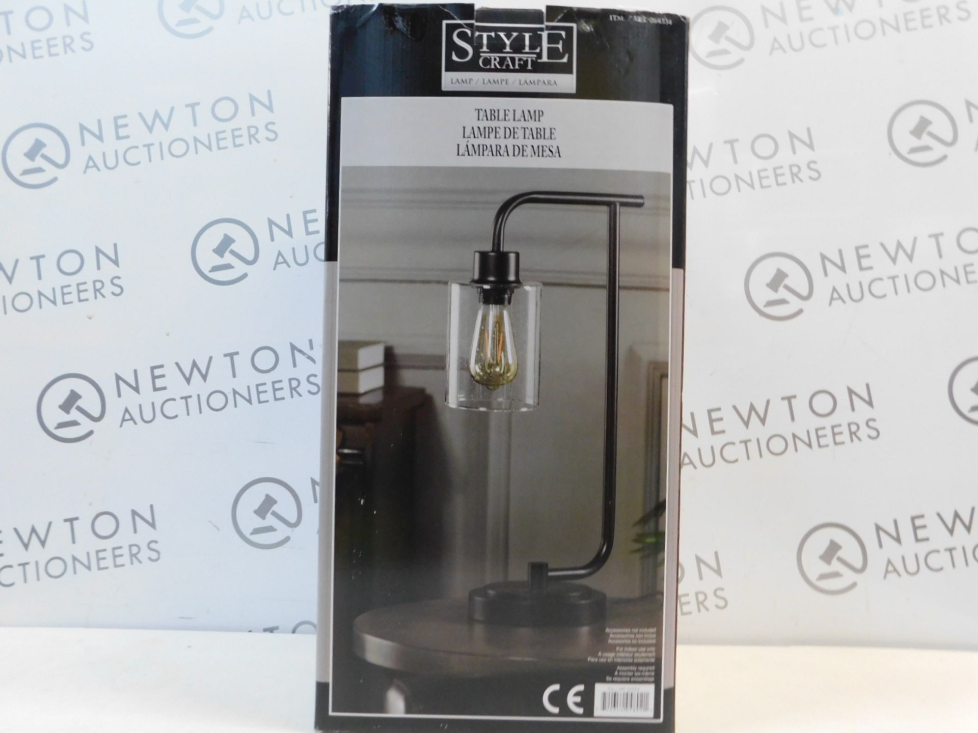 1 BOXED STYLECRAFT LUCAS TABLE LAMP RRP £49.99