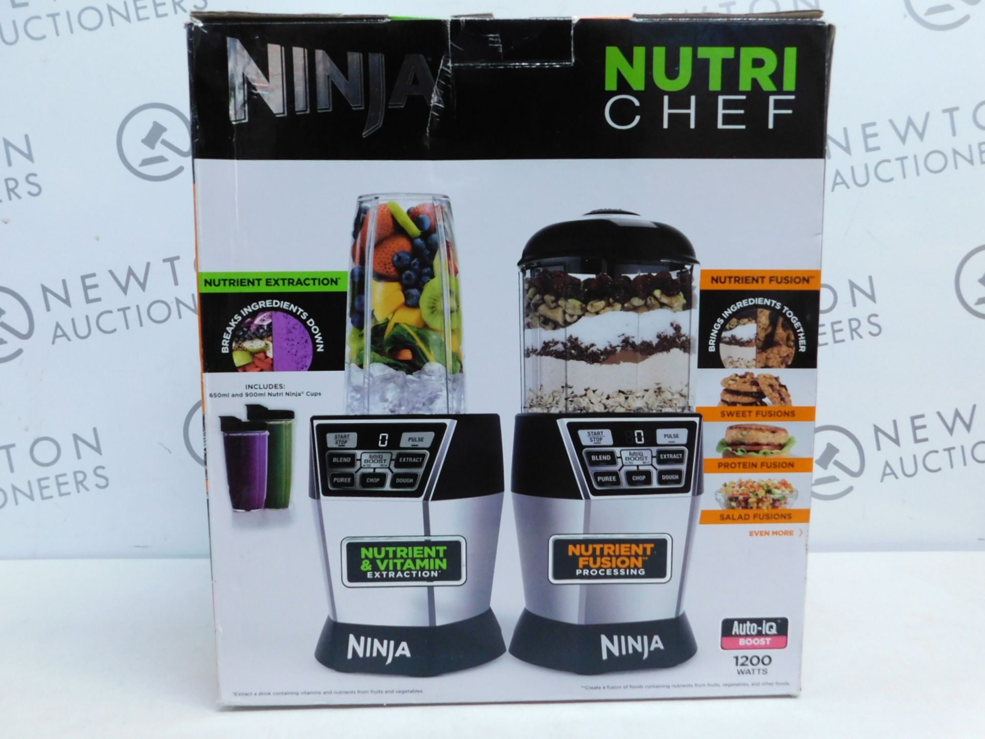 1 BOXED NUTRI NINJA NN100UK NUTRI CHEF AUTO IQ BLENDER & CHOPPER WITH ACCESSORIES RRP £129.99