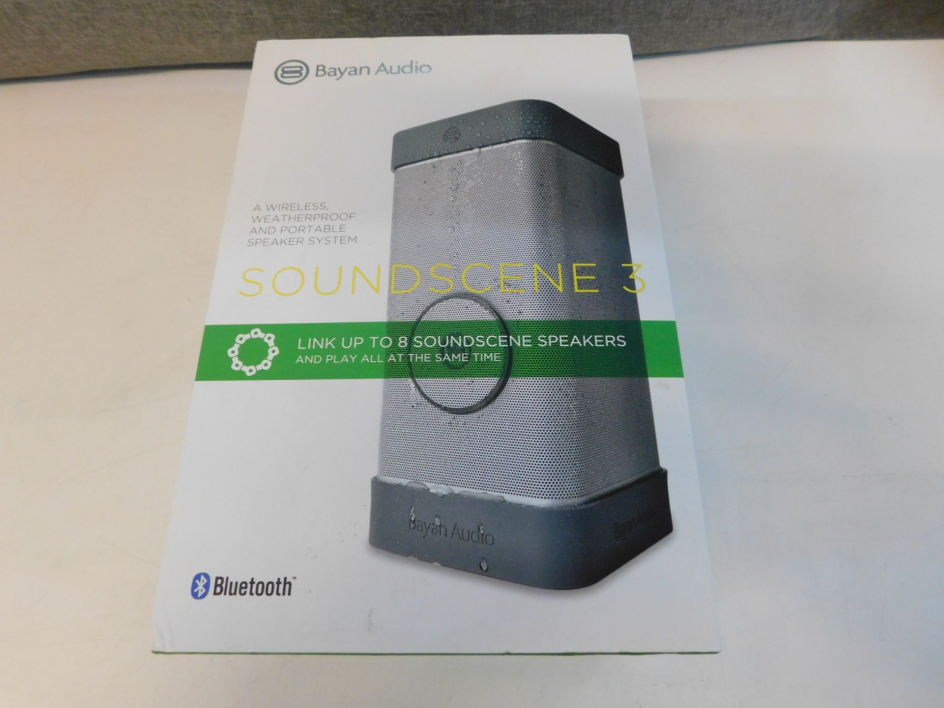1 BOXED BAYAN AUDIO SOUNDSCENE 3 WIRELESS AND PORTABLE SPEAKER SYSTEM RRP £229