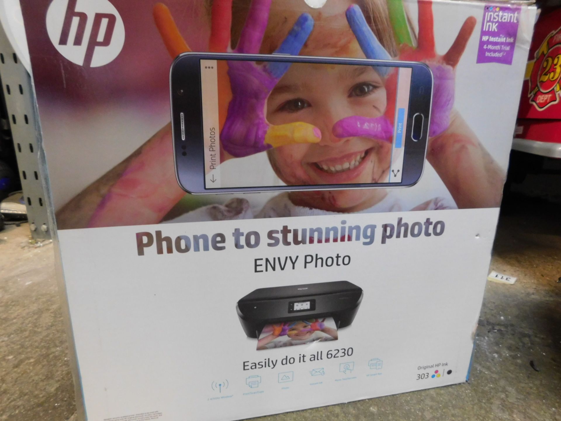 1 BOXED HP ENVY PHOTO 6230 ALL IN ONE PRINTER RRP £79.99