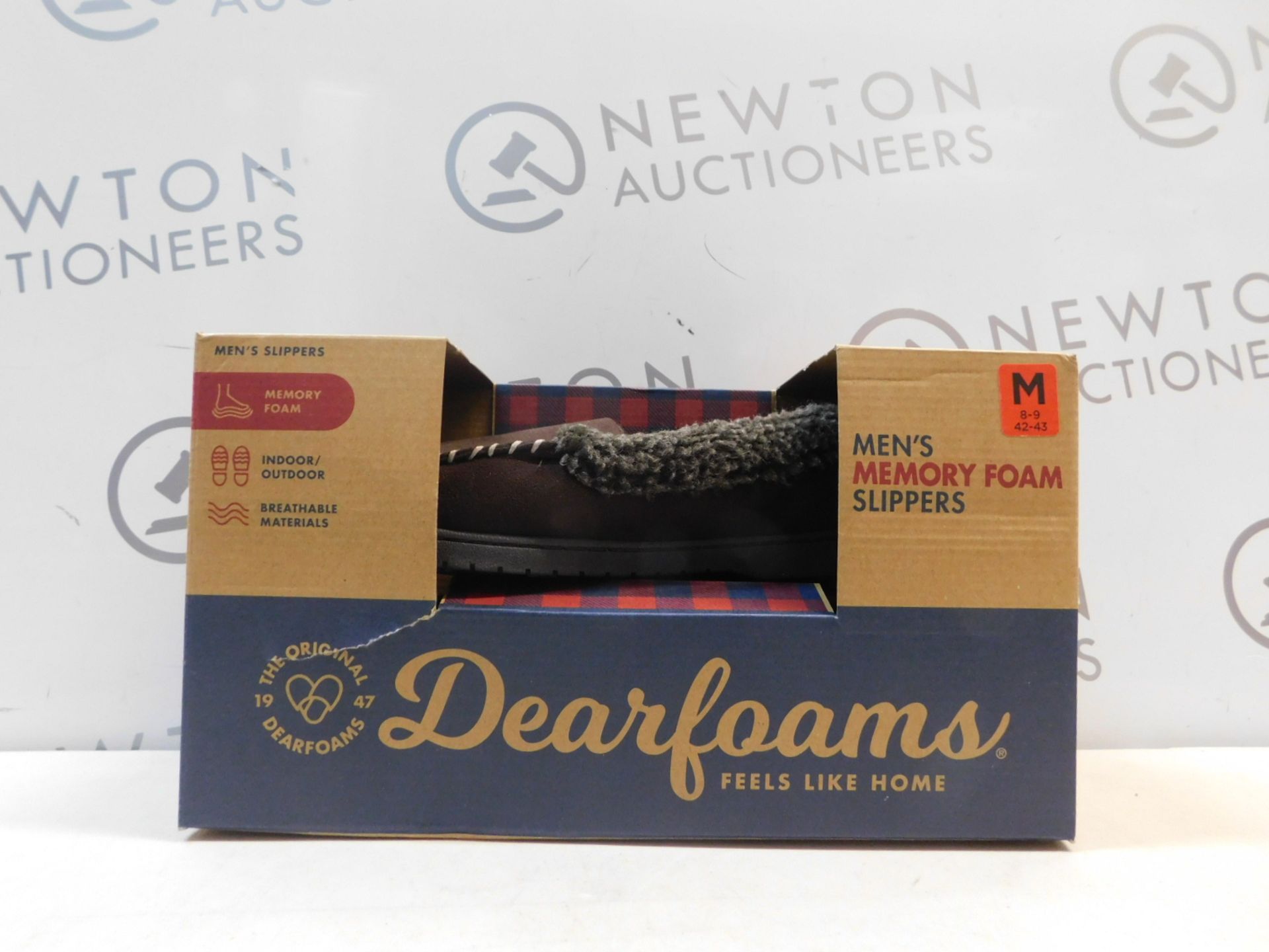 1 BOXED PAIR OF DEARFORMS MENS SLIPPERS UK SIZE 8.5 RRP £34.99