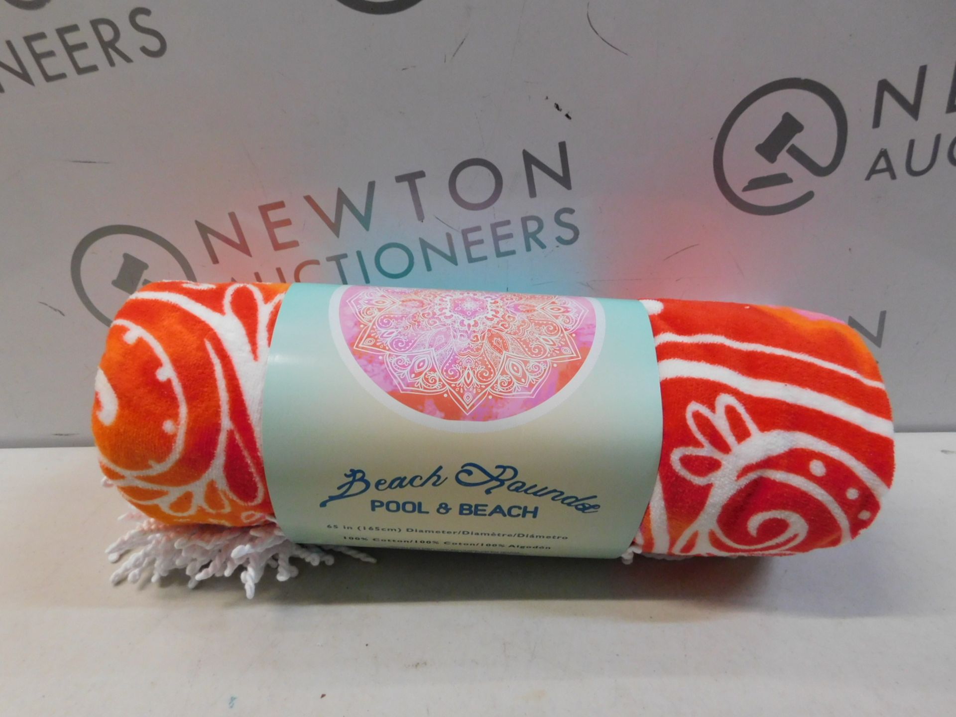 1 BRAND NEW PACK OF BEACH ROUNDS ORANGE/ PINK POOL & BEACH BLANKET (165CM) RRP £24.99