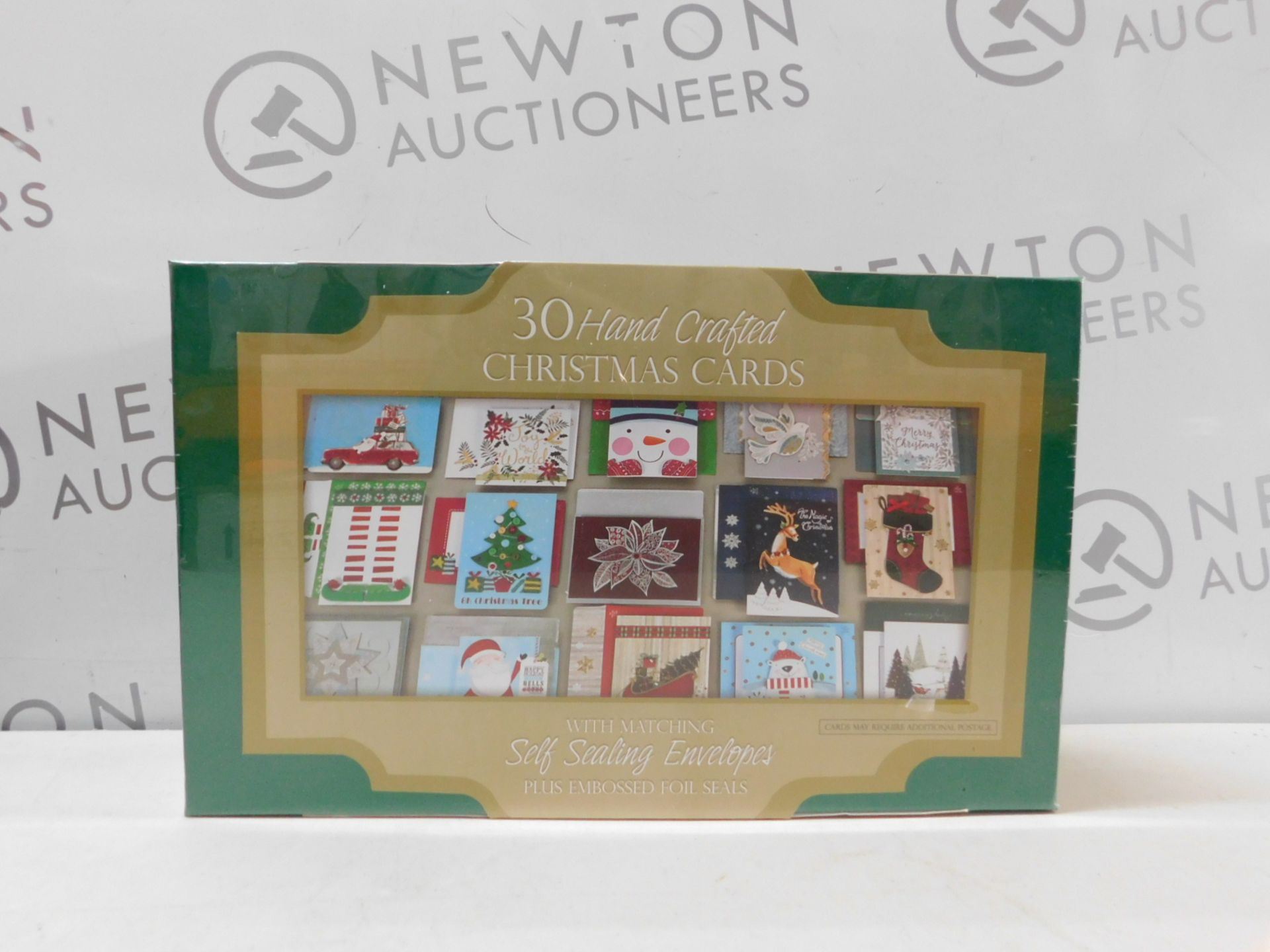 1 BOX OF BURGOYNE 25 ELEGANT HAND CRAFTED CHRISTMAS CARDS WITH MATCHING SELF-SEAL ENVELOPES RRP £