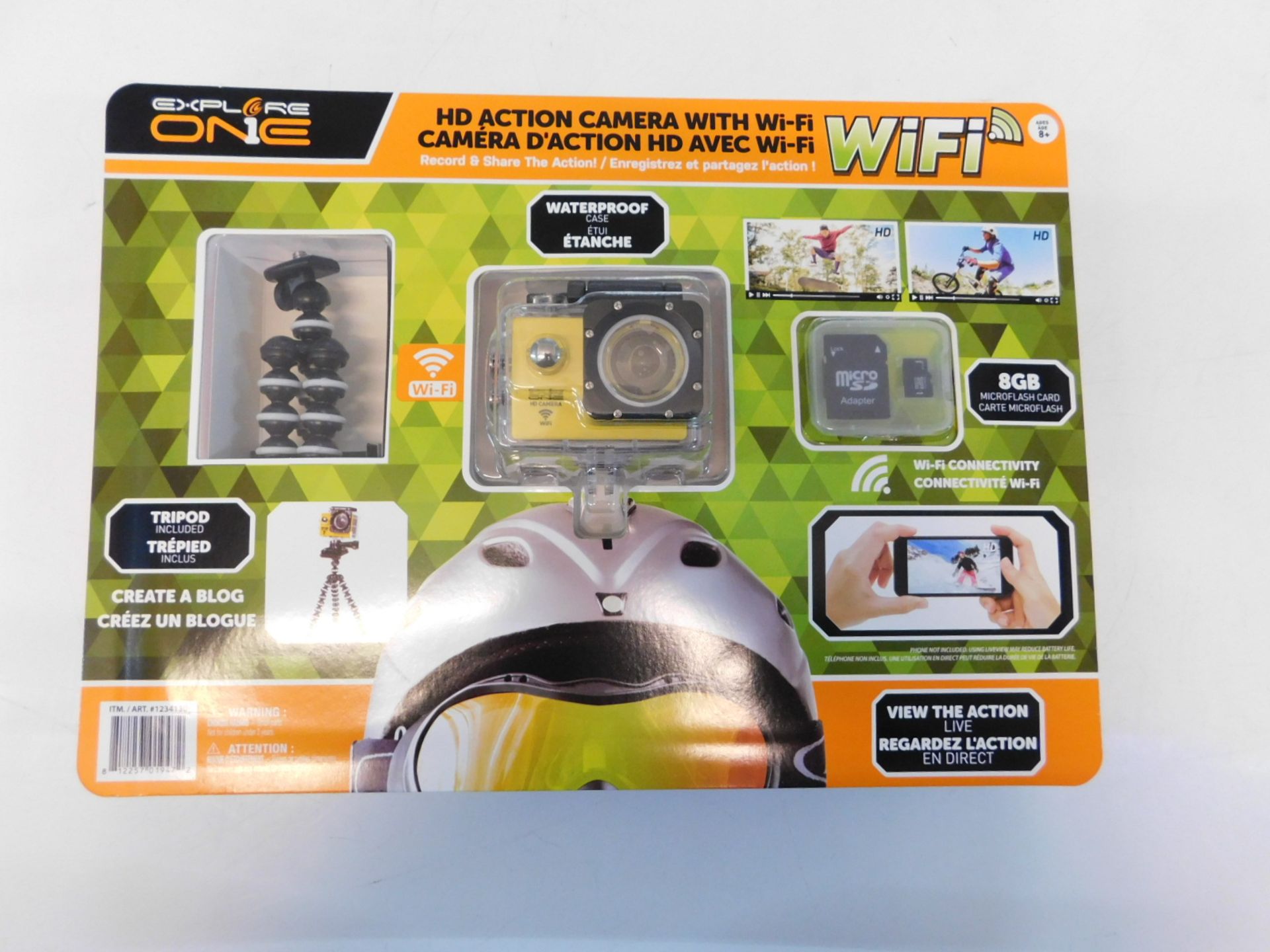 1 BRAND NEW PACK OF EXPLORE 1 HD ACTION CAMERA WITH WIFI RRP £29.99