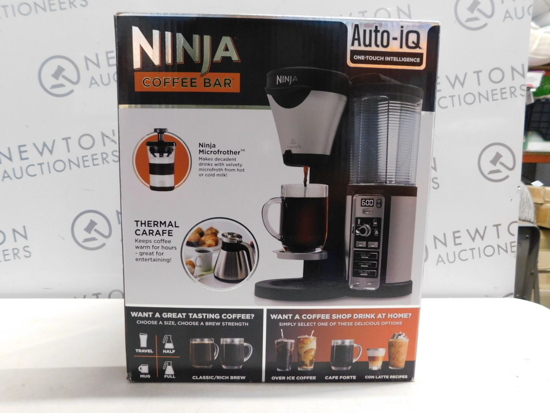 1 BOXED NINJA COFFEE BAR AUTO-IQ BREWER WITH THERMAL CARAFE RRP £179.99
