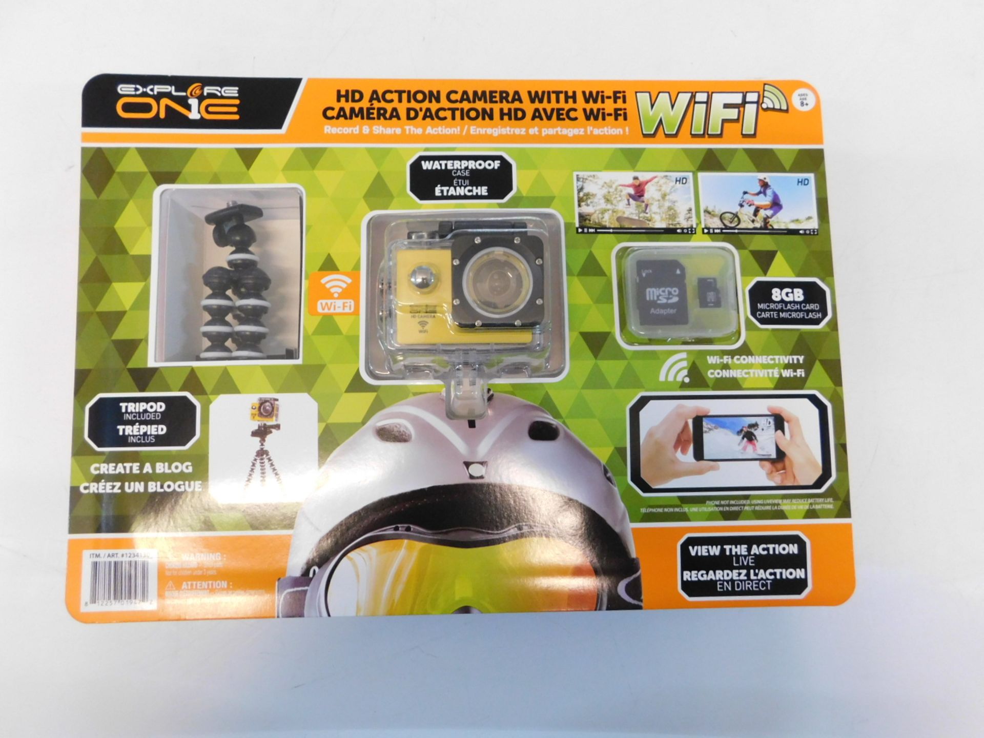 1 BRAND NEW PACK OF EXPLORE 1 HD ACTION CAMERA WITH WIFI RRP £29.99