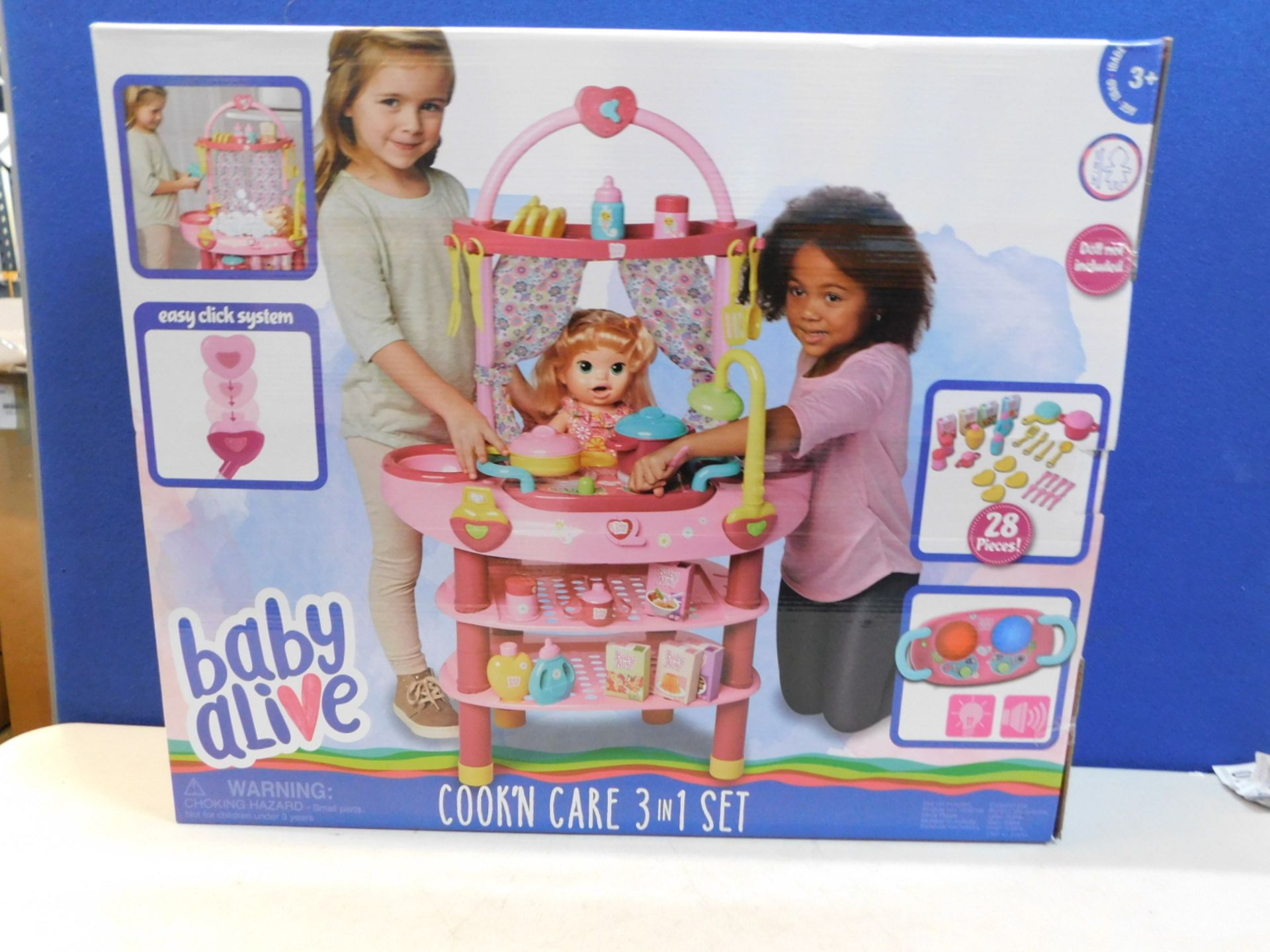 1 BRAND NEW BOXED BABY ALIVE COOK N CARE 3-IN-1 PLAYSET RRP £39.99