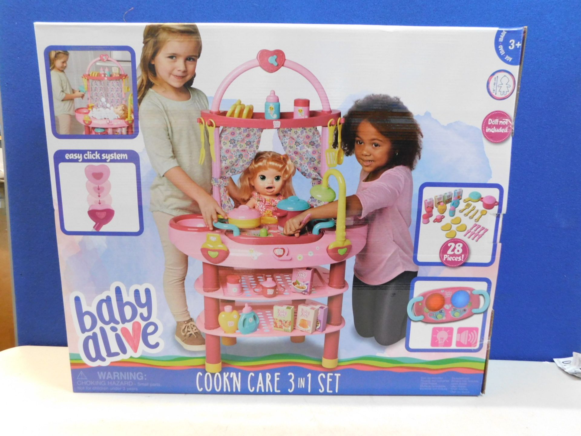 1 BRAND NEW BOXED BABY ALIVE COOK N CARE 3-IN-1 PLAYSET RRP £39.99