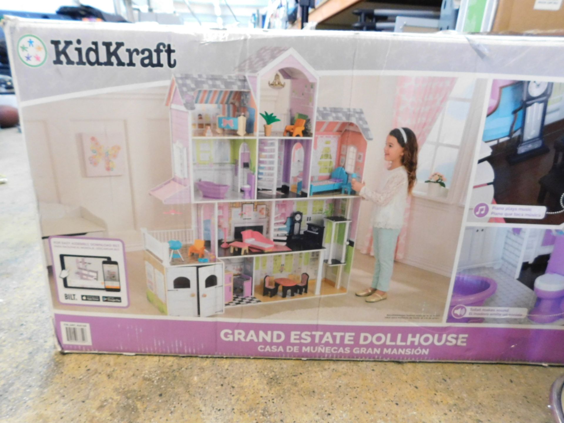 1 BOXED KIDKRAFT GRAND ESTATE DOLL HOUSE RRP £199.99