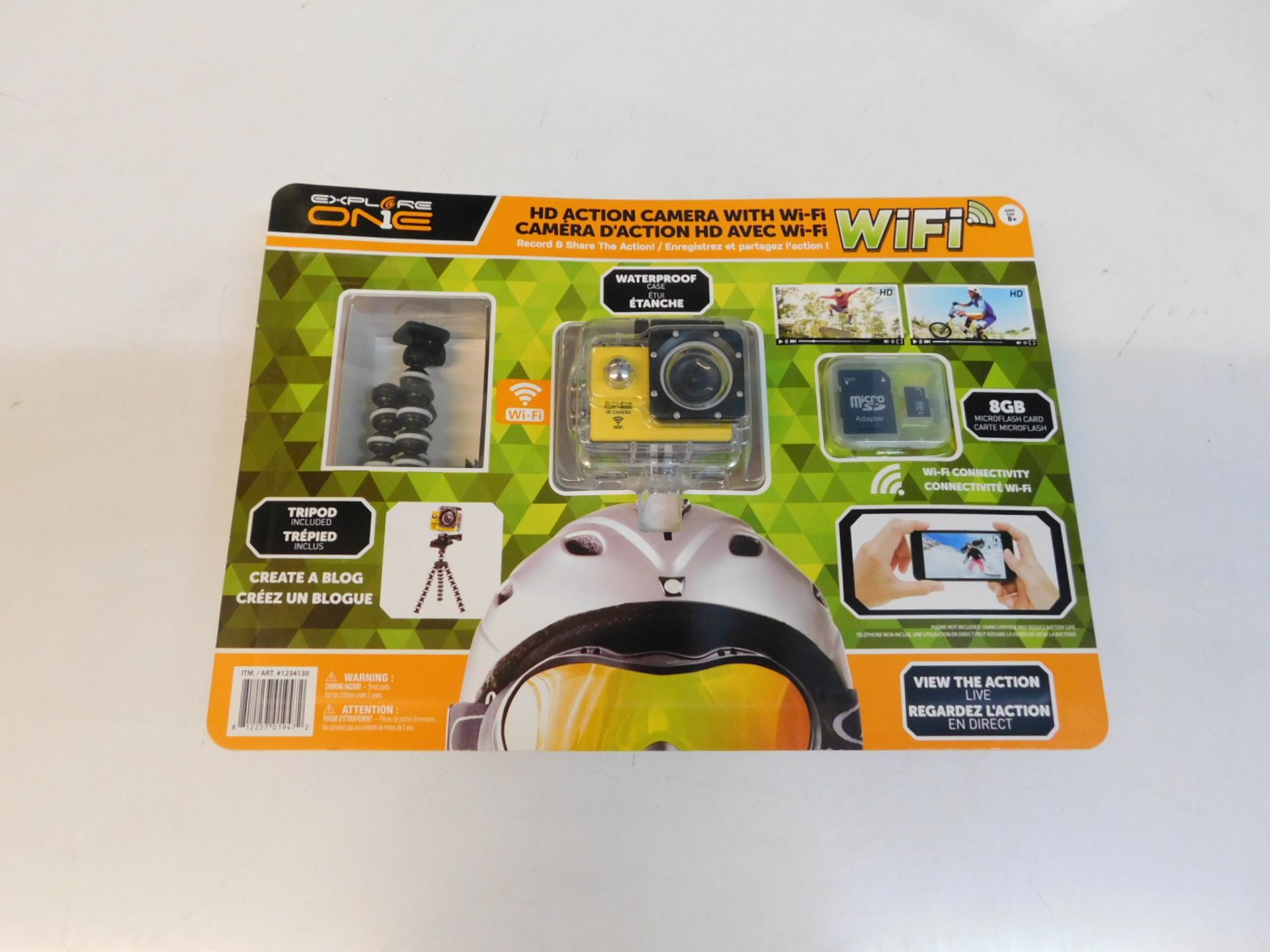 1 BRAND NEW PACK OF EXPLORE 1 HD ACTION CAMERA WITH WIFI RRP £29.99
