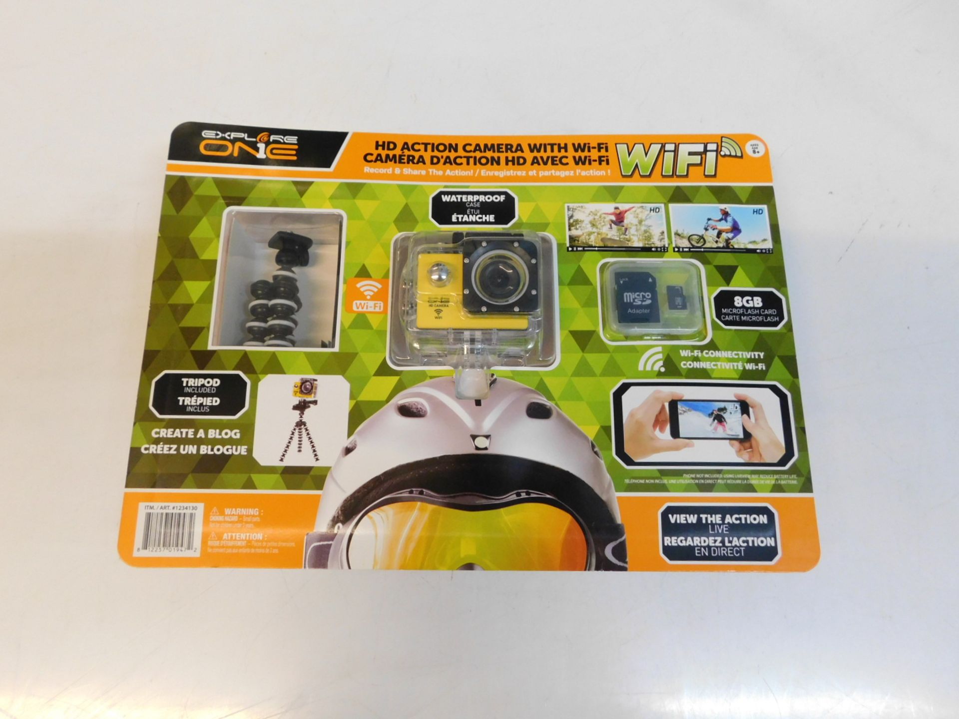 1 BRAND NEW PACK OF EXPLORE 1 HD ACTION CAMERA WITH WIFI RRP £29.99