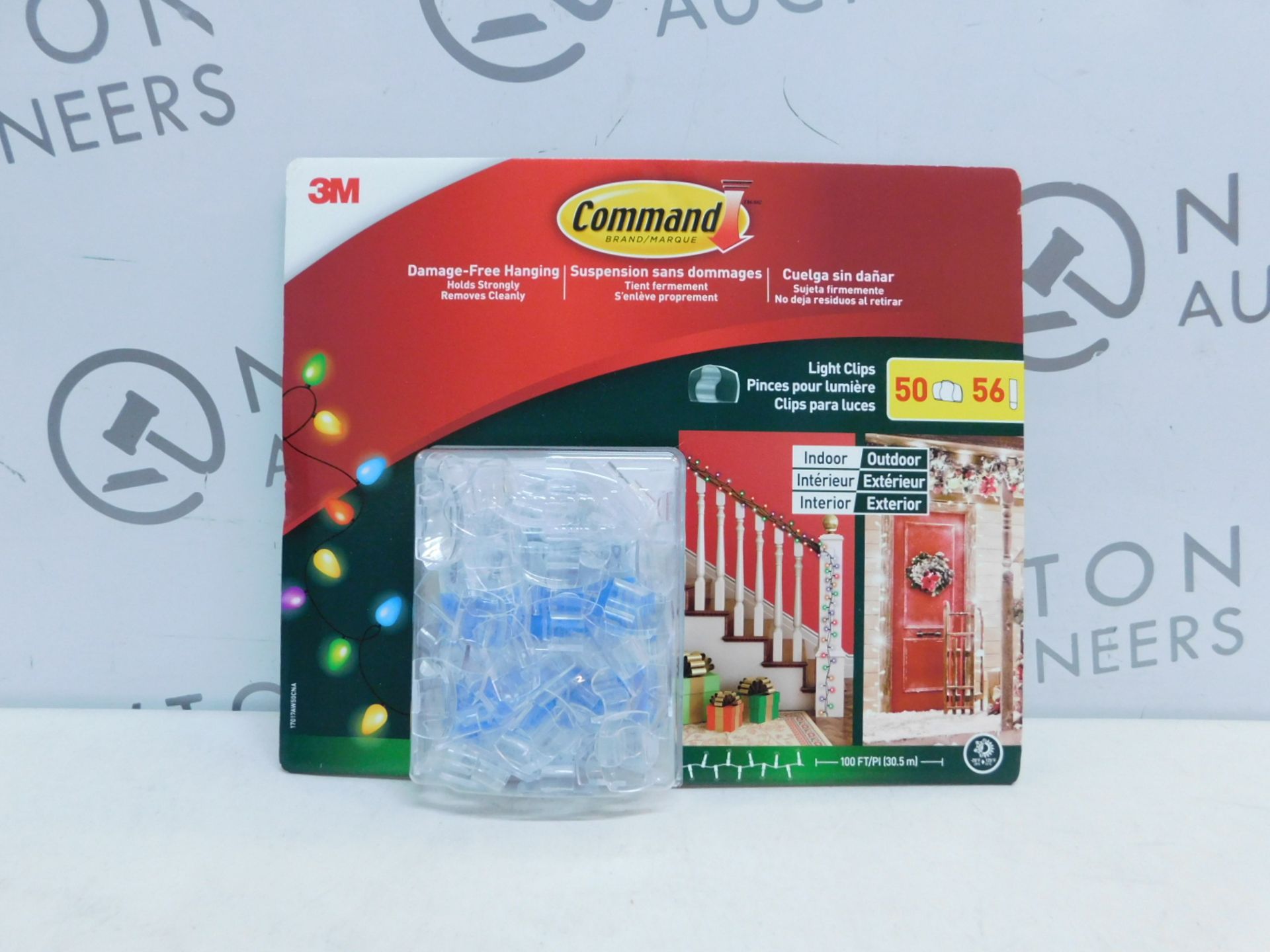 1 BRAND NEW PACK OF COMMAND DAMAGE-FREE 50 HANGING LIGHT CLIPS RRP £12.99