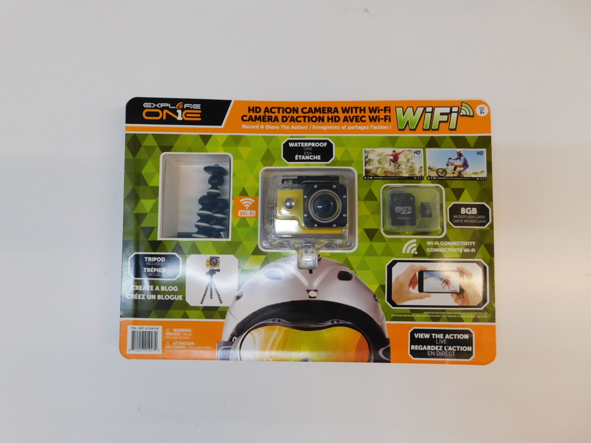 1 BRAND NEW PACK OF EXPLORE 1 HD ACTION CAMERA WITH WIFI RRP £29.99