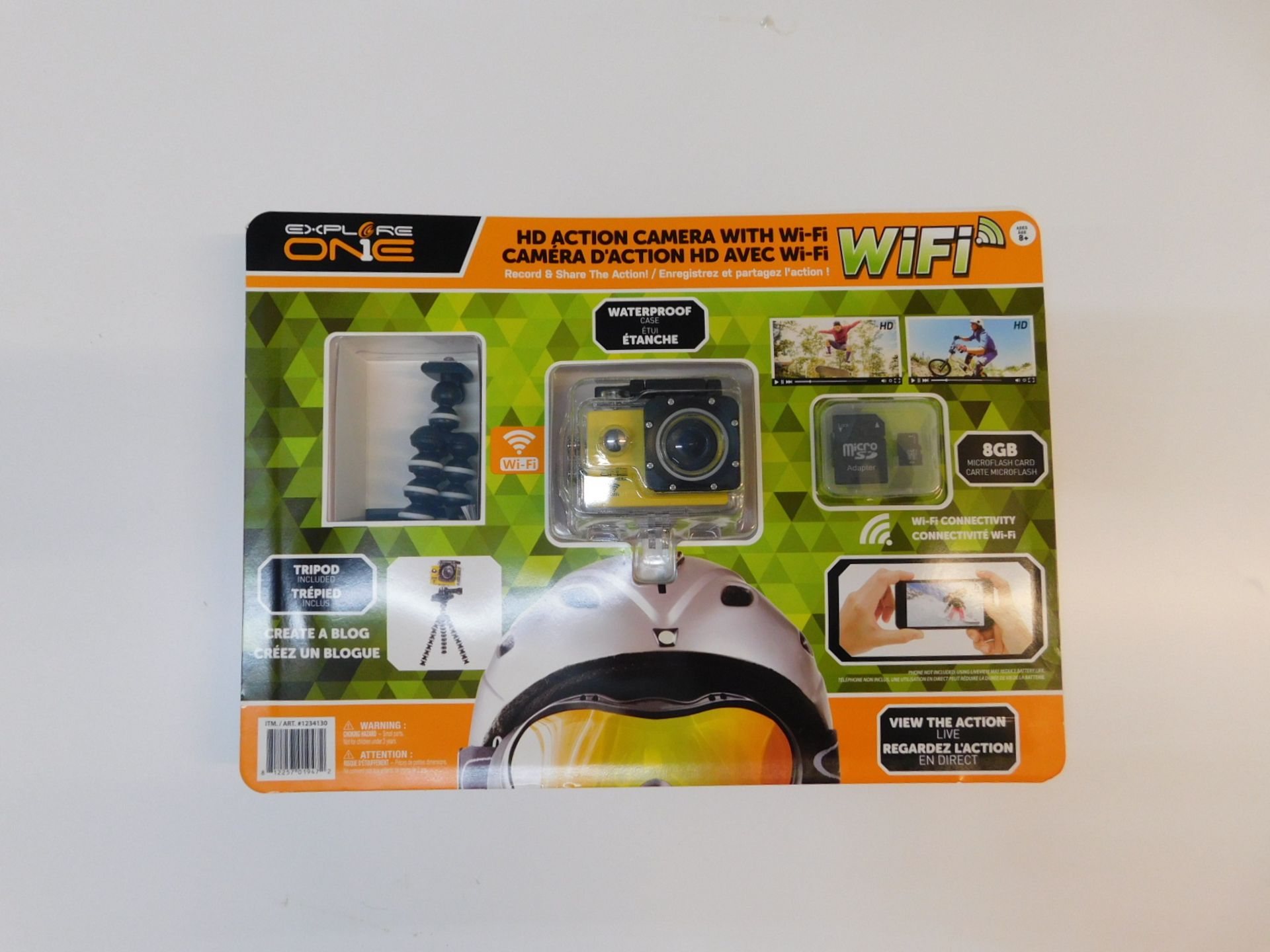 1 BRAND NEW PACK OF EXPLORE 1 HD ACTION CAMERA WITH WIFI RRP £29.99