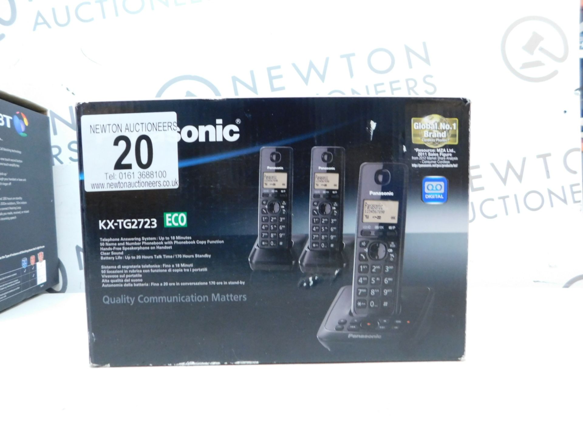 1 BOXED PANASONIC KX-TG2723 TRIO DIGITAL CORDLESS ANSWER PHONE SYSTEM RRP £149.99