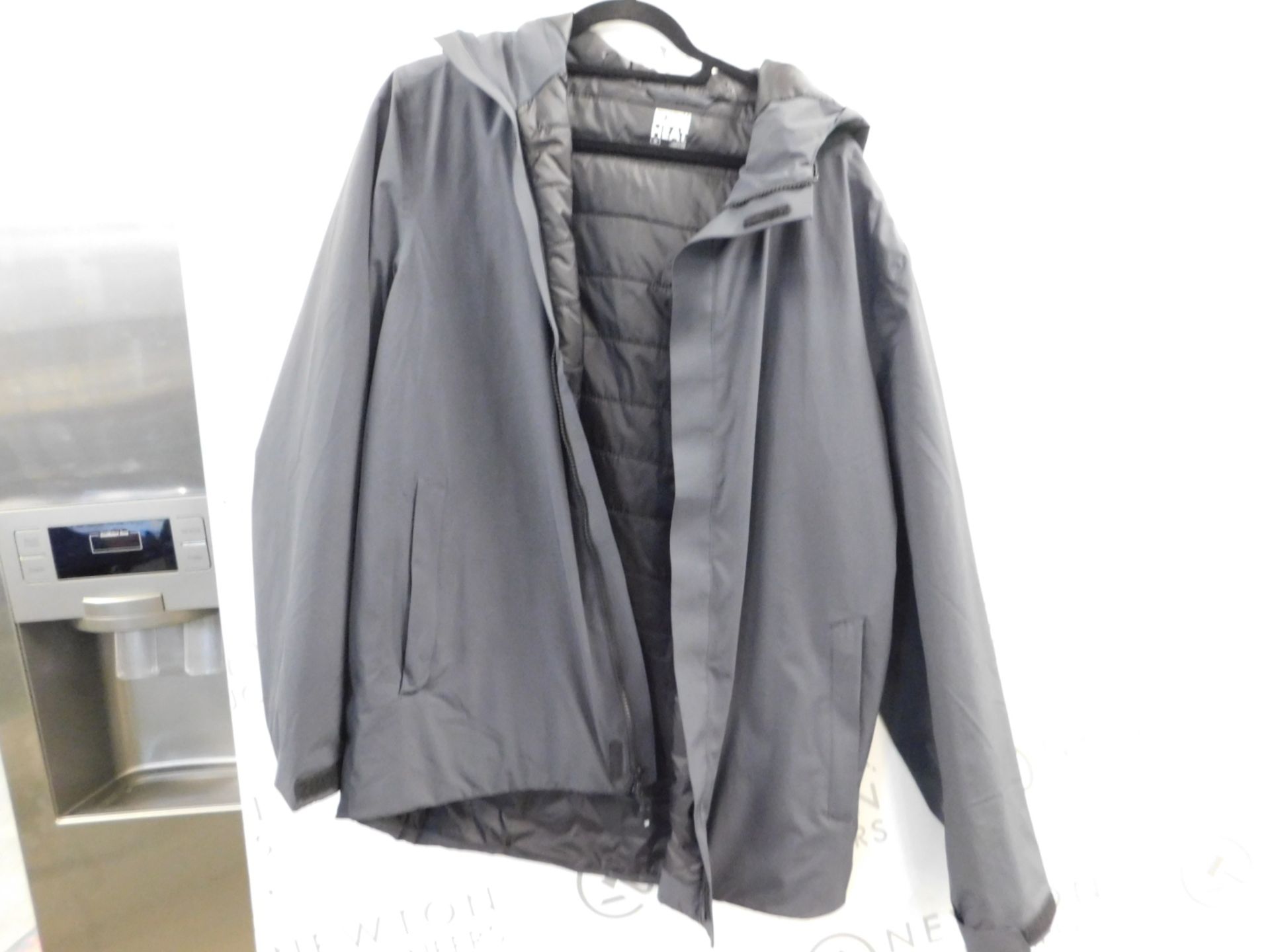 1 32HEAT GREY HOODED LIGHTWEIGHT WINTER JACKET SIZE S RRP £59.99