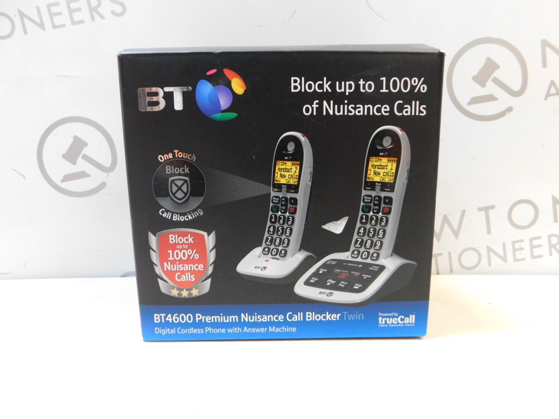 1 BOXED BT4600 PREMIUM NUISANCE CALL BLOCKER TWIN DIGITAL CORDLESS ANSWER PHONE RRP £89.99