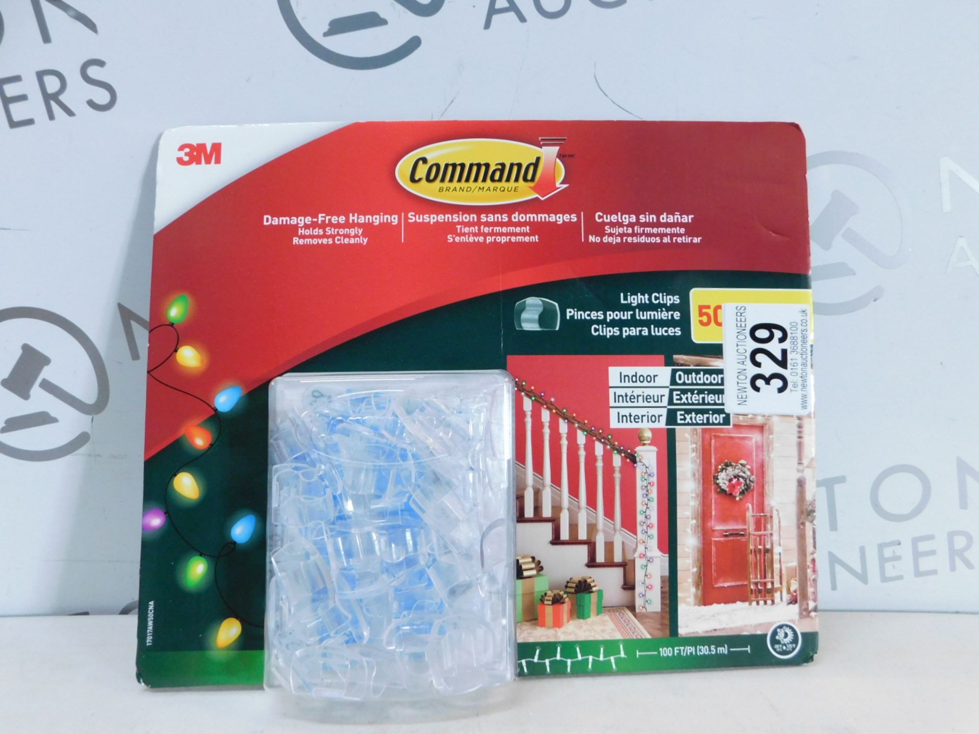 1 PACK OF COMMAND DAMAGE-FREE 50 HANGING LIGHT CLIPS RRP £12.99