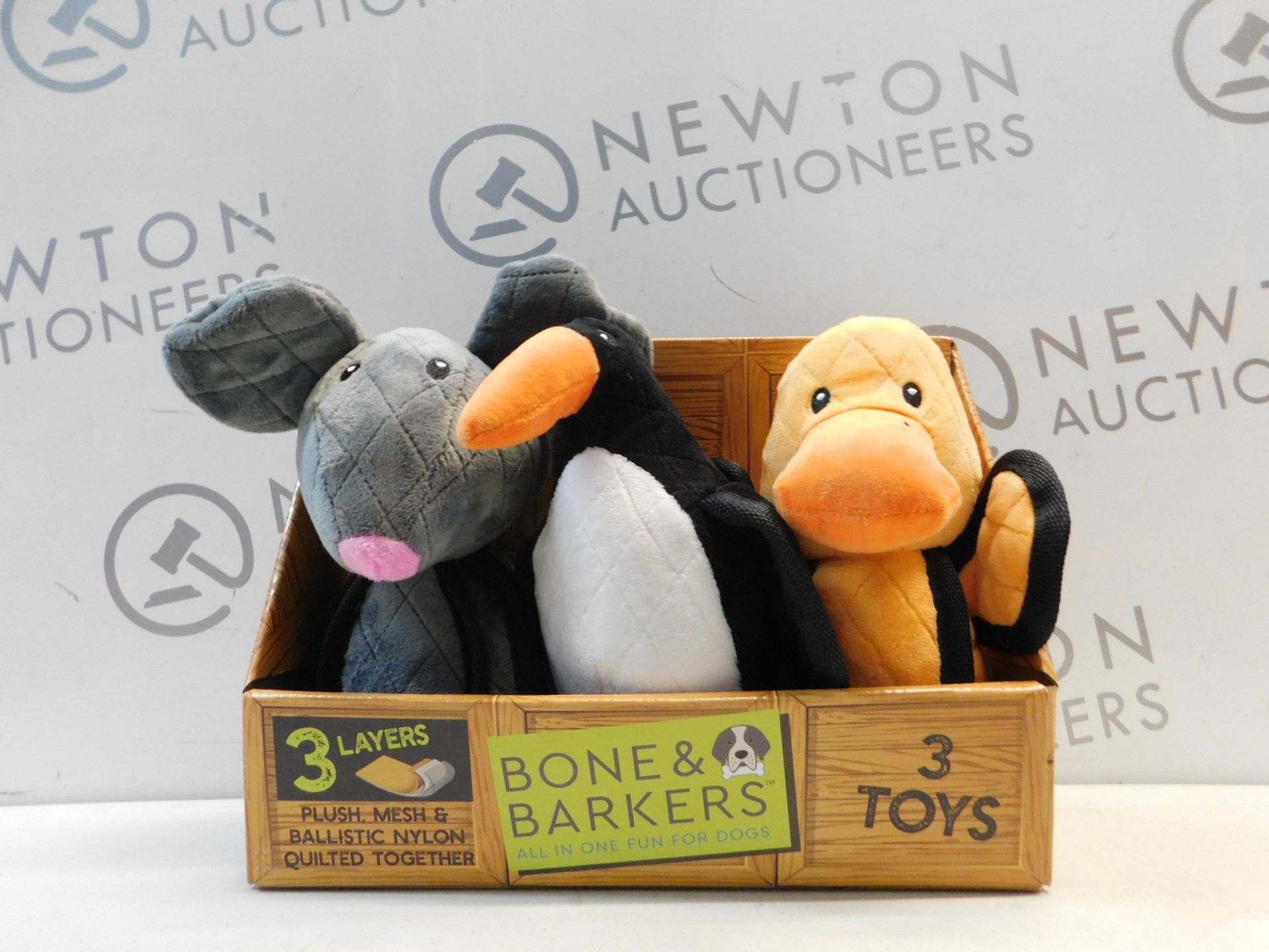 1 PACK OF 3 BONE & BAKERS DOG TOYS RRP £24.99
