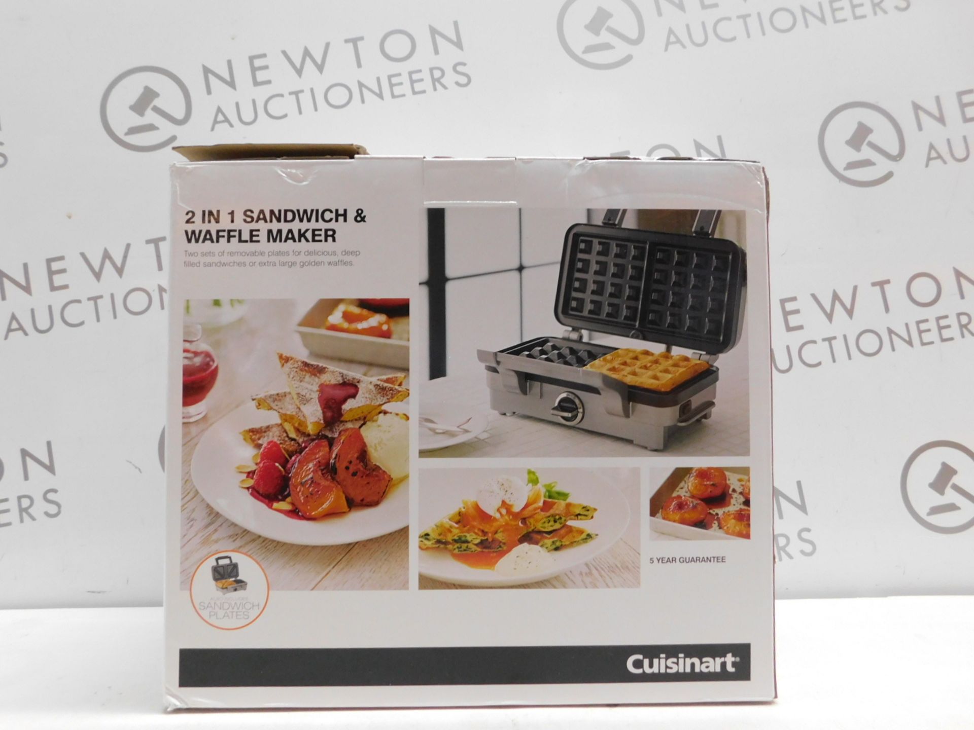 1 BOXED CUSINART 2-IN-1 SANDWICH & WAFFLE MAKER RRP £79.99