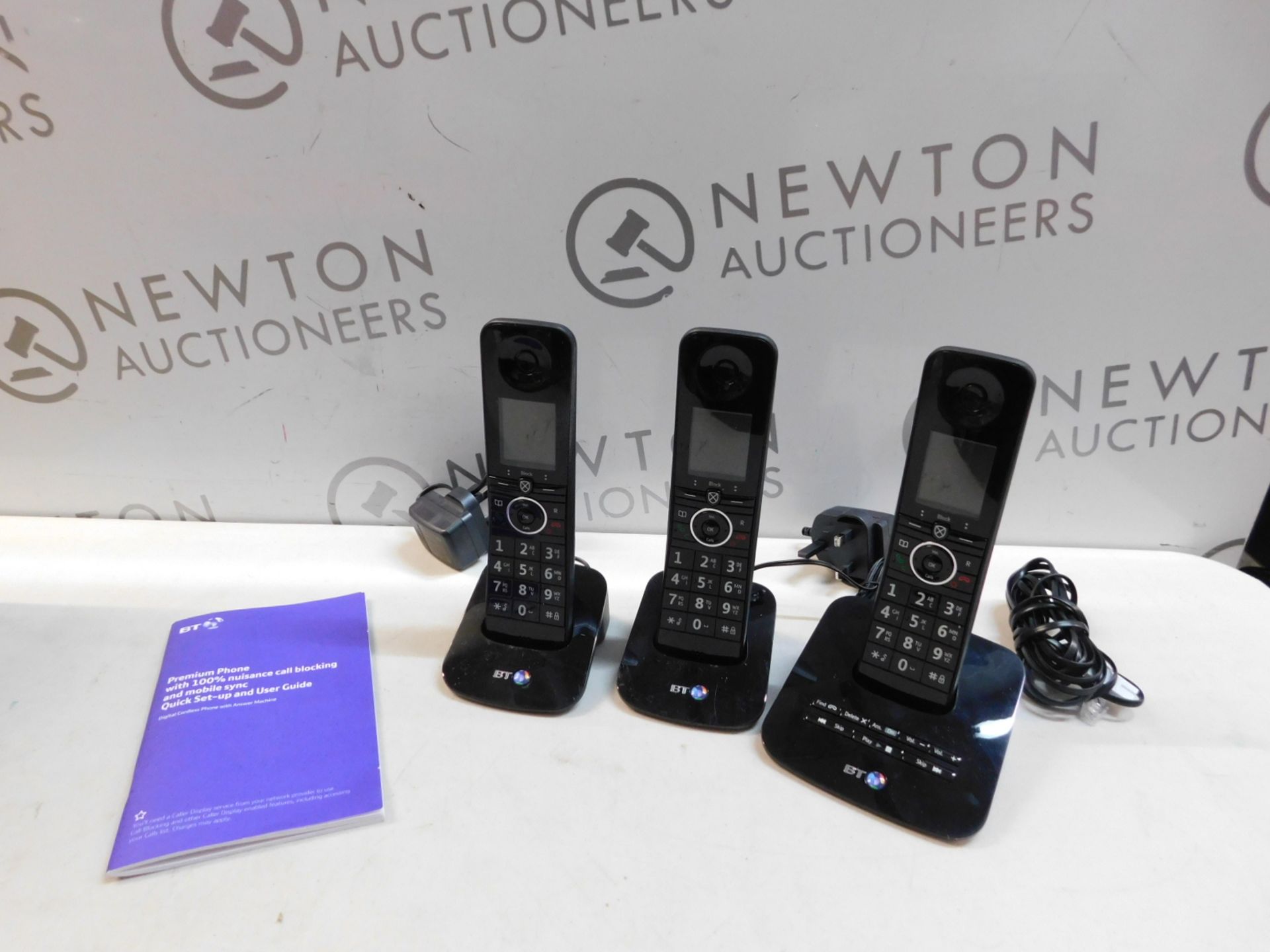 1 BT PREMIUM TRIO CORDLESS PHONE SET RRP £89.99