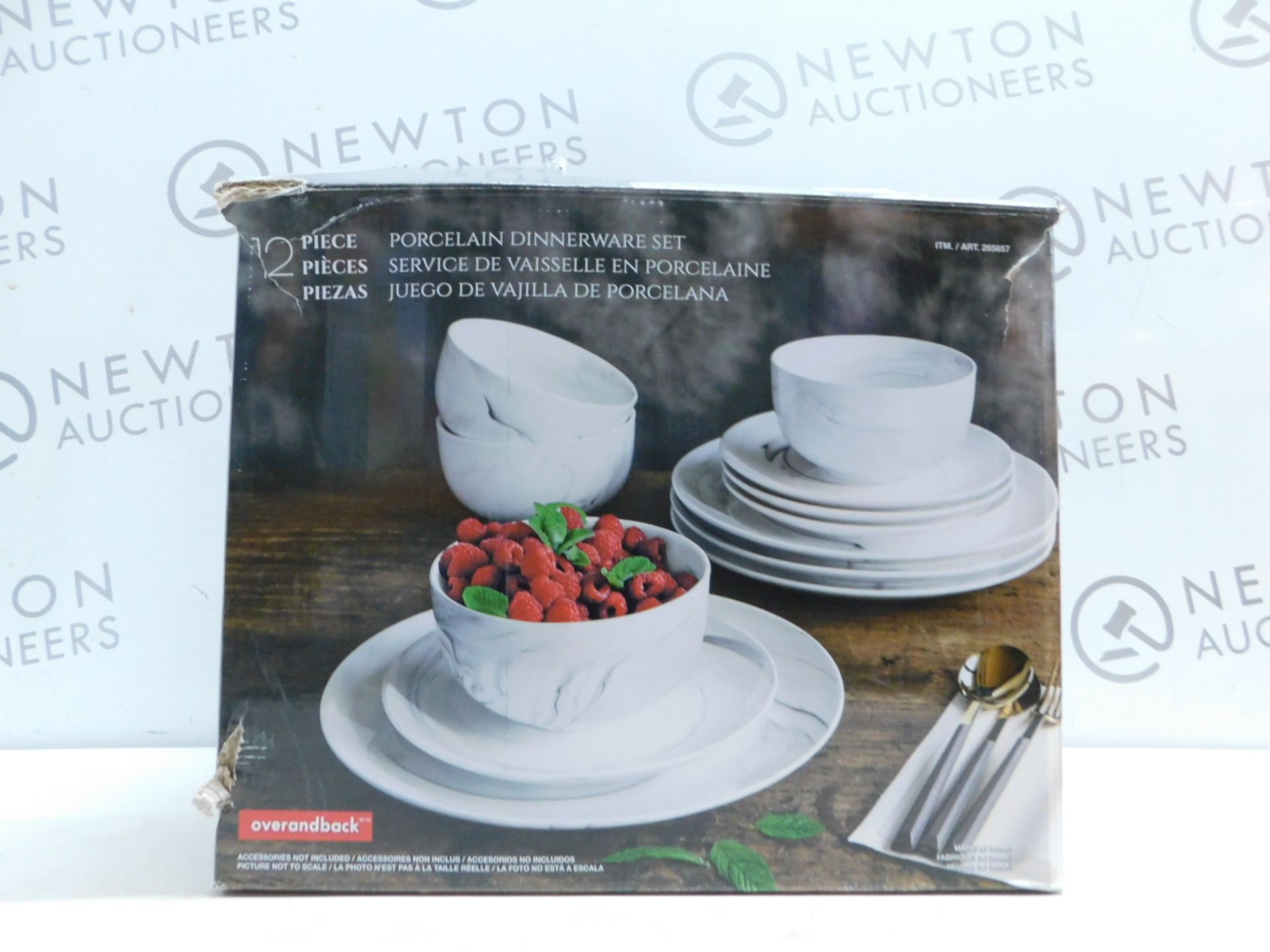 1 BOXED OVER AND BACK ARABESQUE 12 PIECE (APPROX) DINNERWARE SET RRP £64.99