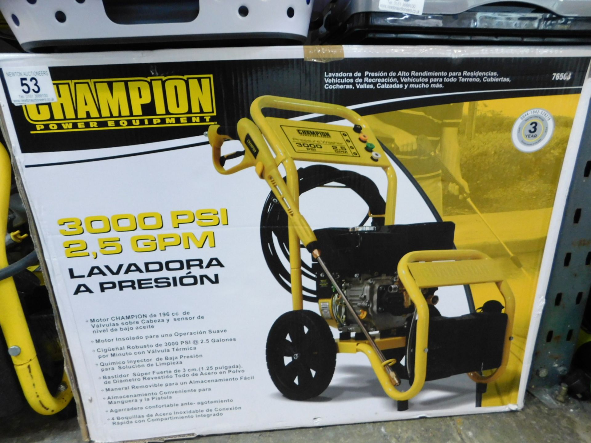 1 BOXED CHAMPION 3000 PSI PETROL HIGH PRESSURE WASHER RRP £499
