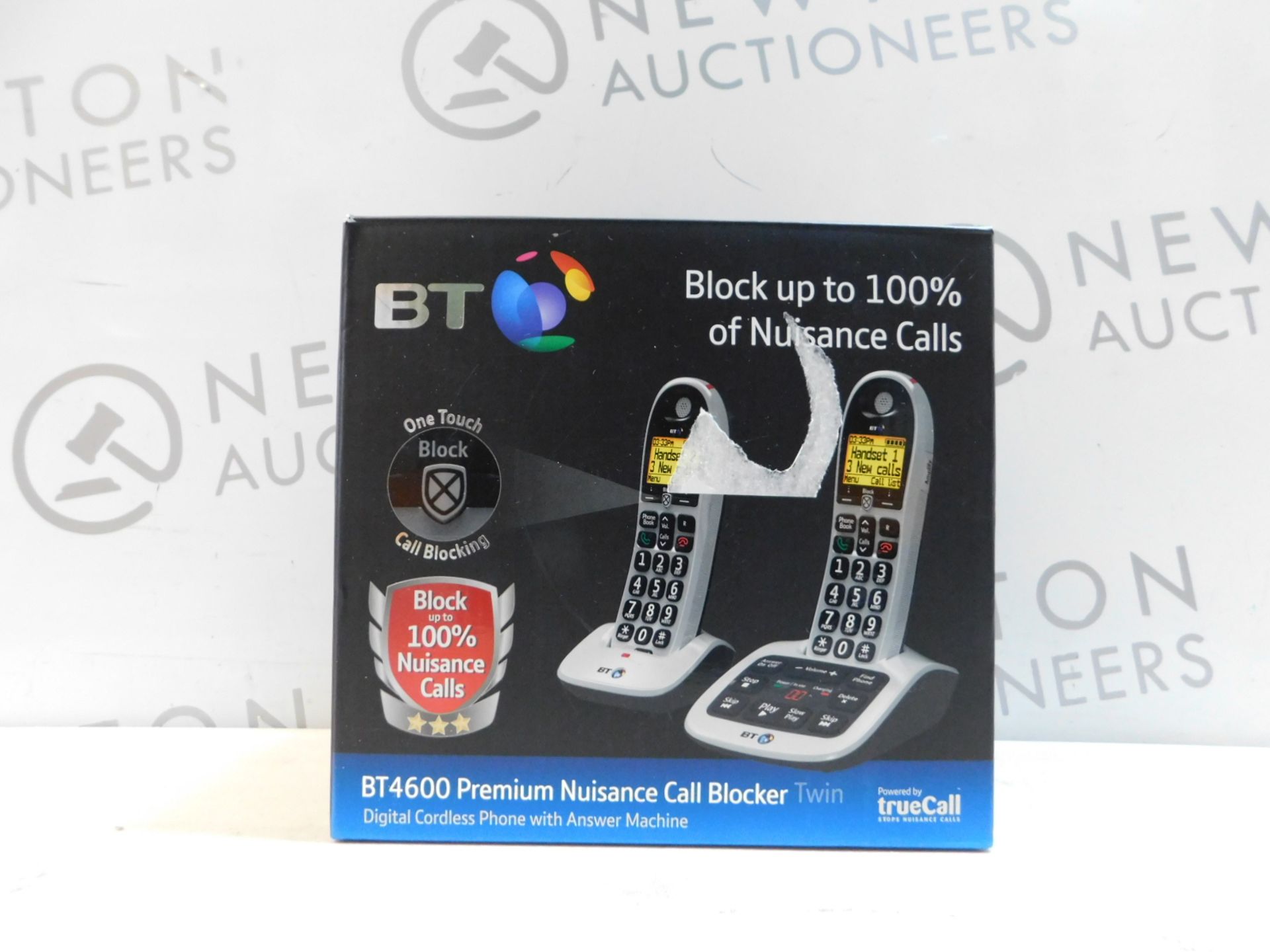 1 BOXED BT4600 PREMIUM NUISANCE CALL BLOCKER TWIN DIGITAL CORDLESS ANSWER PHONE RRP £89.99