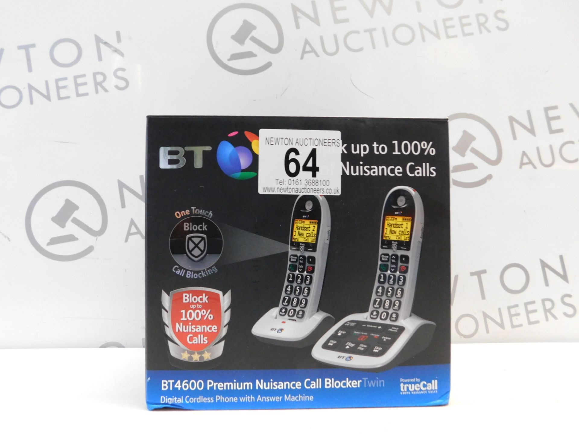 1 BOXED BT4600 PREMIUM NUISANCE CALL BLOCKER TWIN DIGITAL CORDLESS ANSWER PHONE RRP £89.99