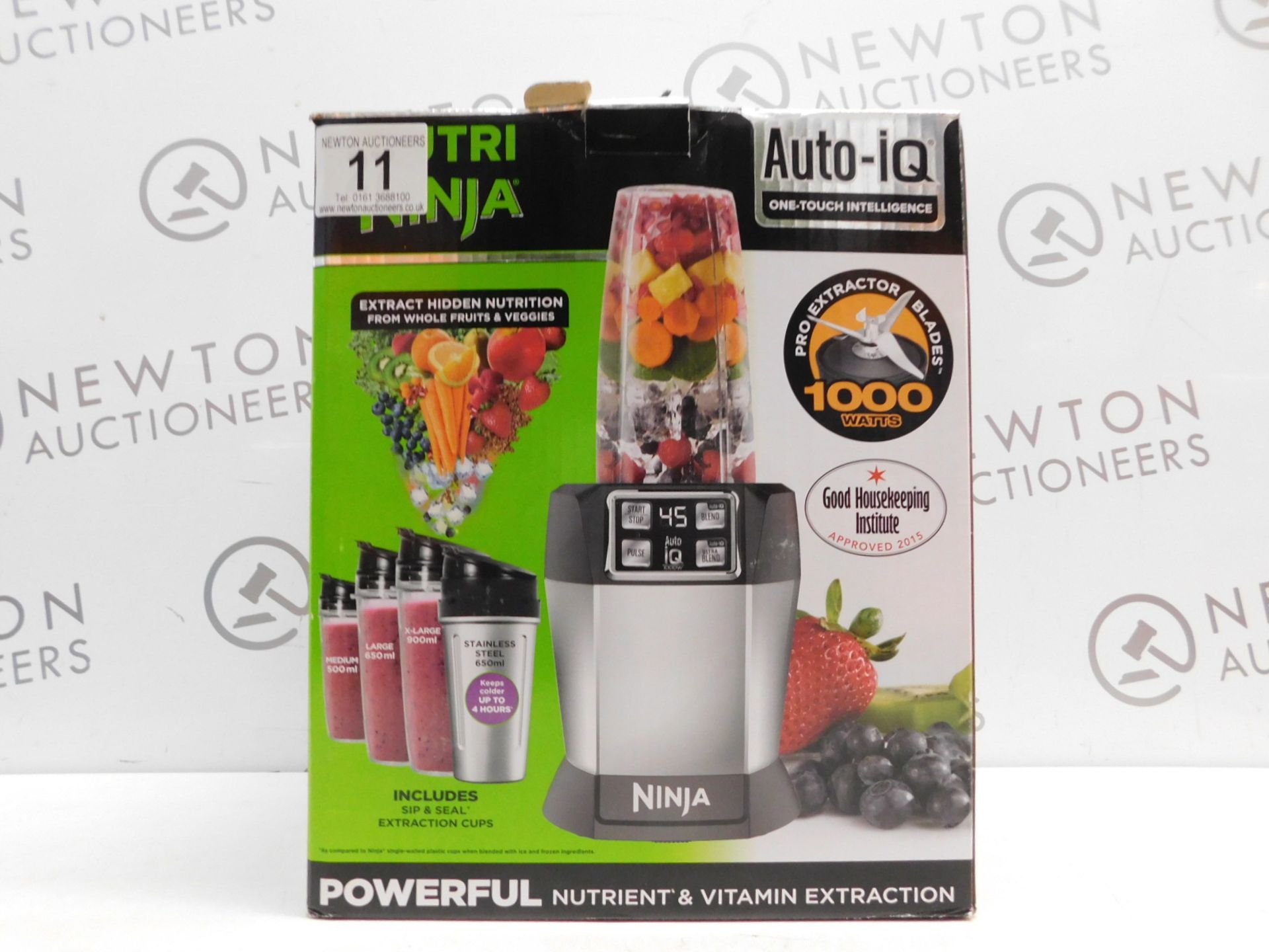 1 BOXED NUTRI NINJA AUTO IQ 1000W BLENDER WITH ACCESSORIES RRP £119