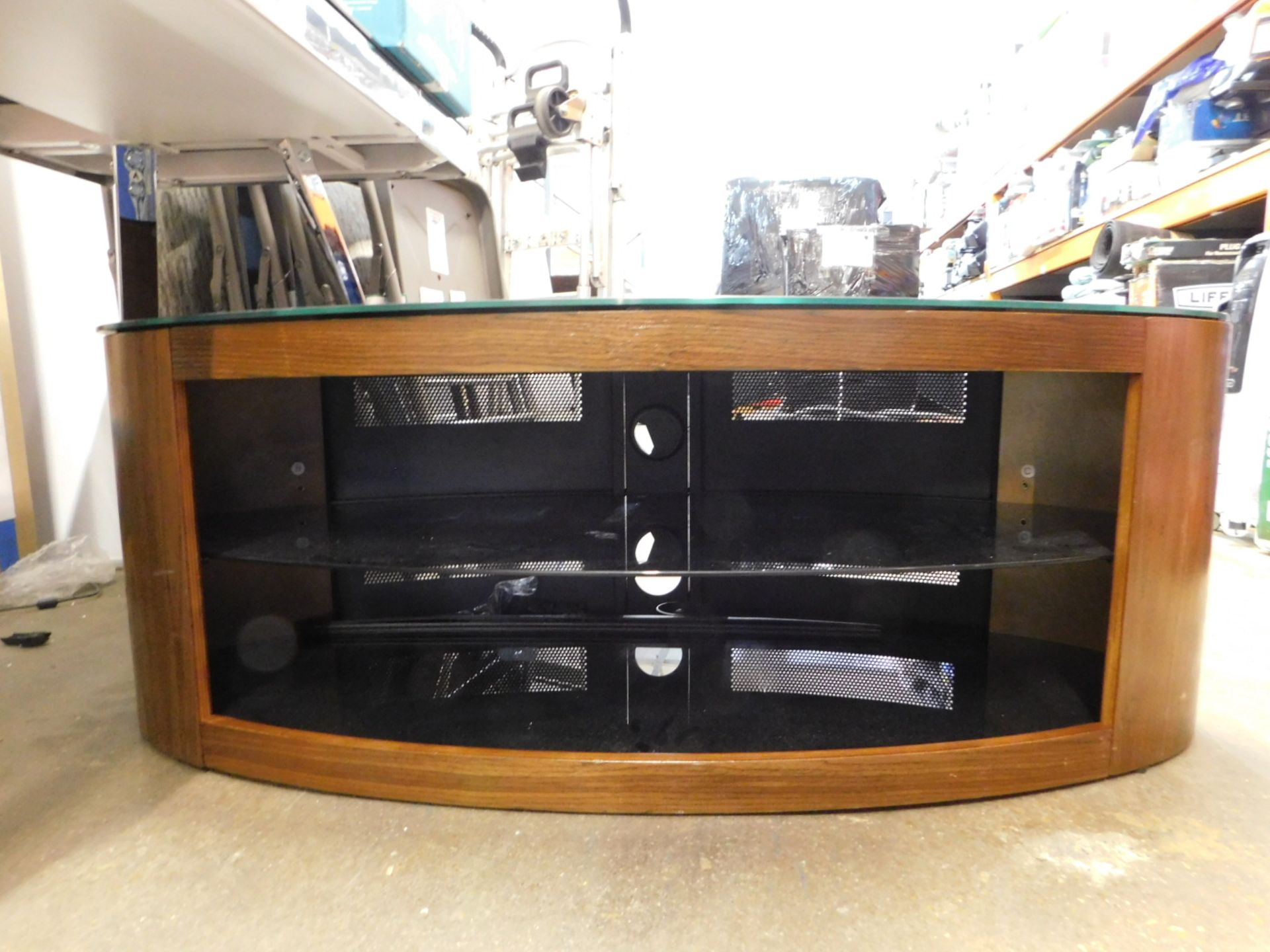 1 AVF ASCOT PREMIUM 1150 BAY CURVED TV STAND FOR UP TO 55" RRP £399