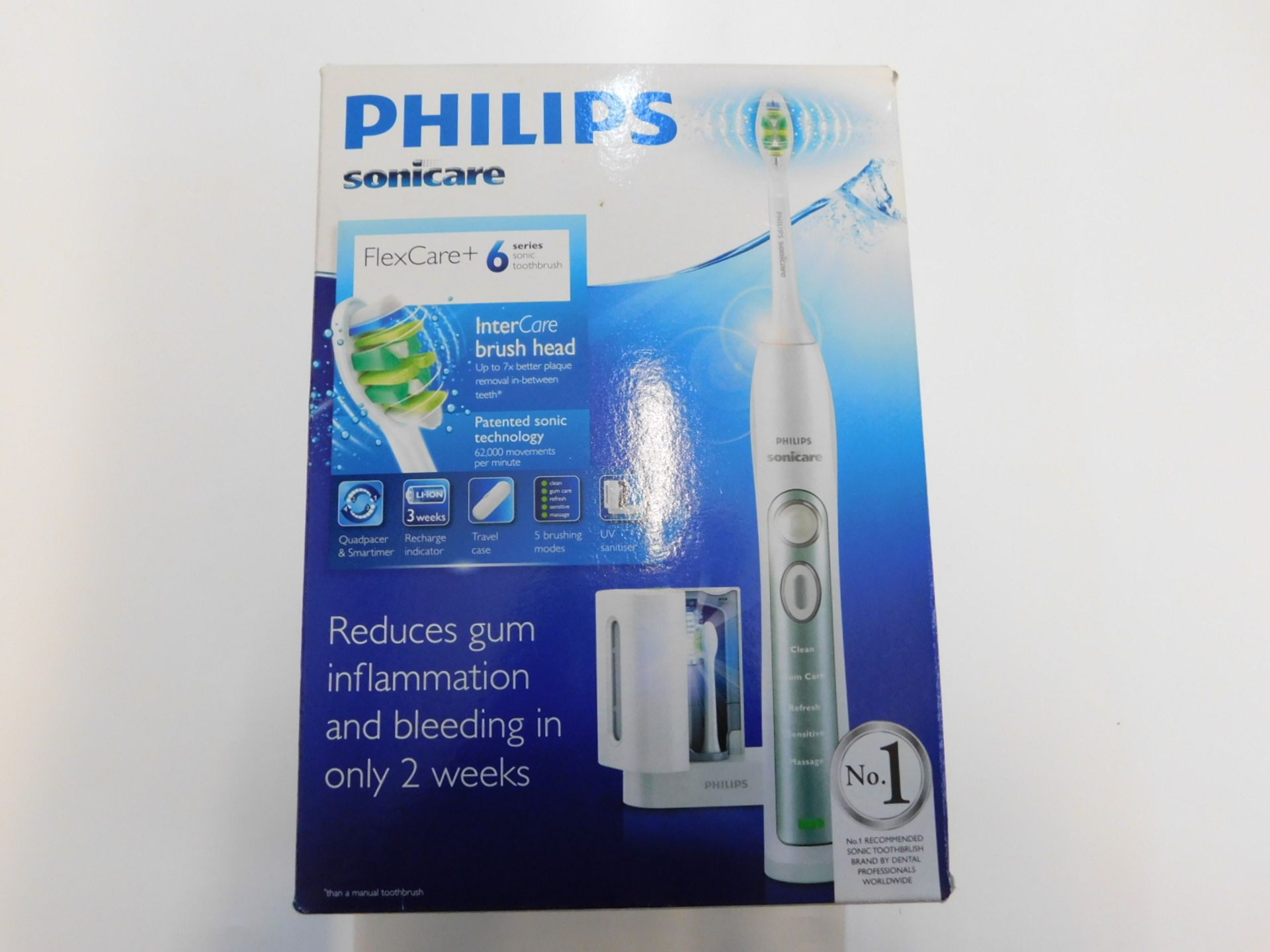 1 BOXED PHILIPS SONICARE FLEXCARE PLUS 6 SERIES ELECTRIC TOOTHBRUSH RRP £199