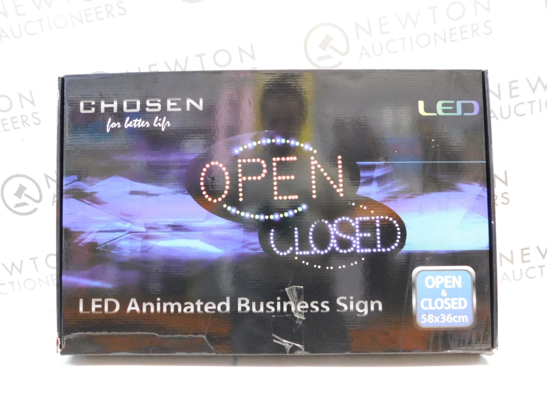 1 BOXED LED ANIMATED BUSINESS SIGN RRP £39.99