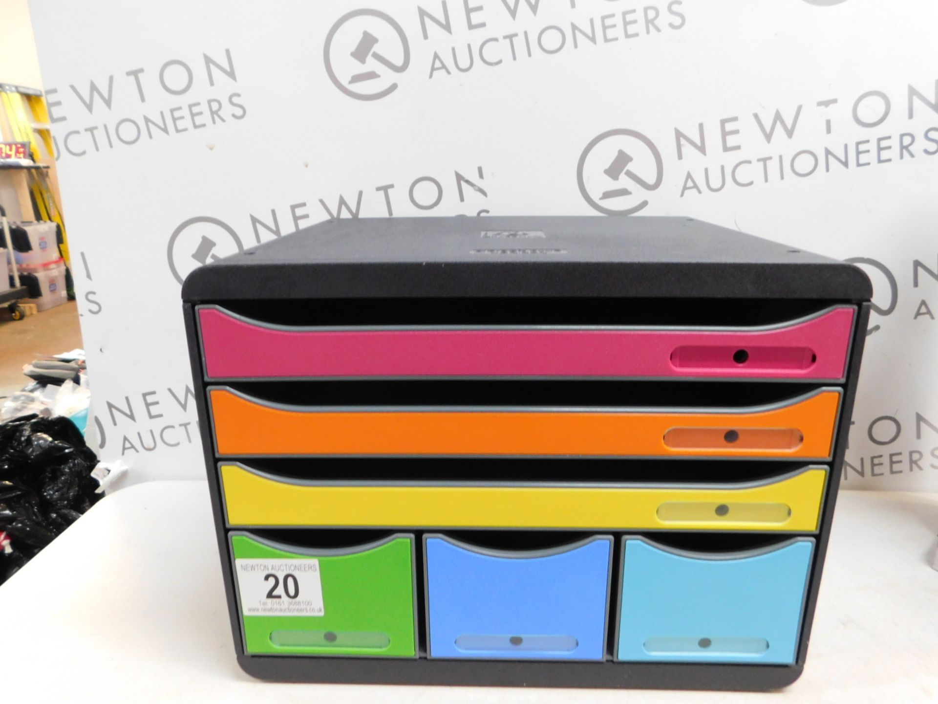 1 EXACOMPTA MULTI-COLOURED 6-DRAWER ORGANISER RRP £64.99