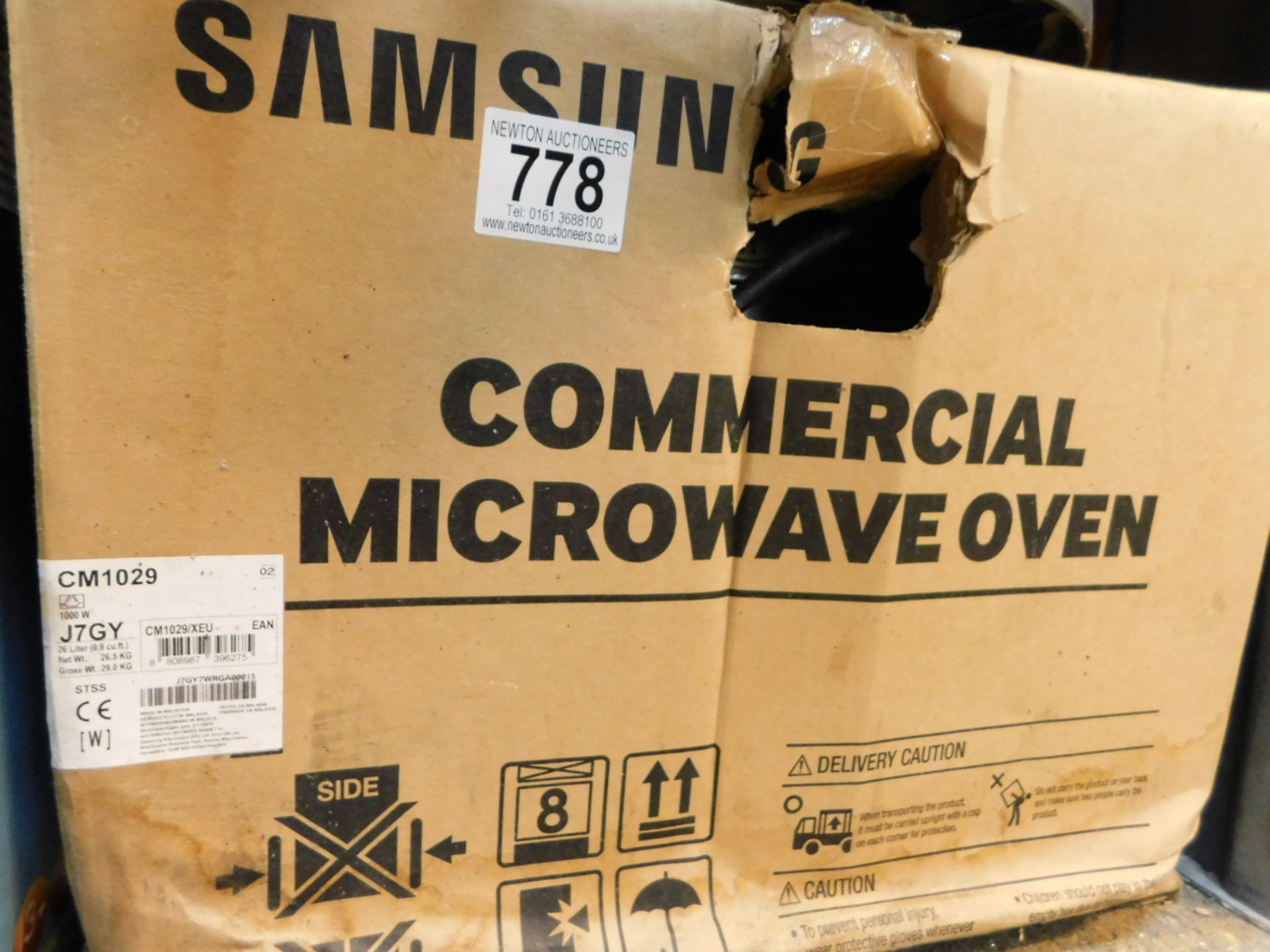 1 BOXED SAMSUNG CM1029 1000W COMMERCIAL MICROWAVE OVEN RRP £399.99